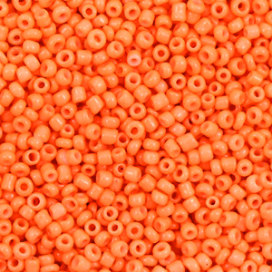 Rocailles 2mm neon orange, 10 gram